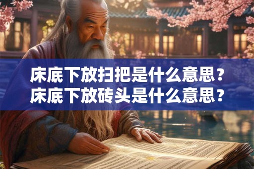 床底下放扫把是什么意思？床底下放砖头是什么意思？