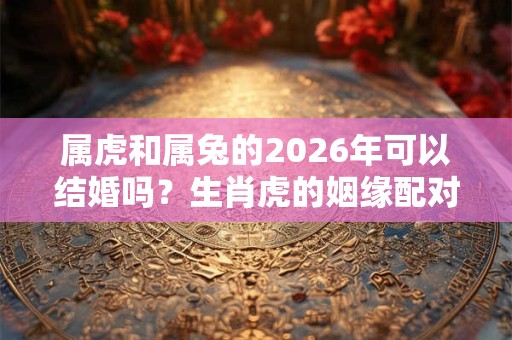 属虎和属兔的2026年可以结婚吗？生肖虎的姻缘配对