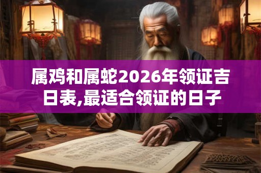 属鸡和属蛇2026年领证吉日表,最适合领证的日子
