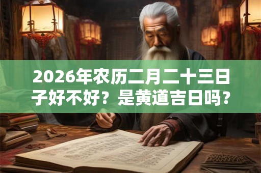 2026年农历二月二十三日子好不好？是黄道吉日吗？