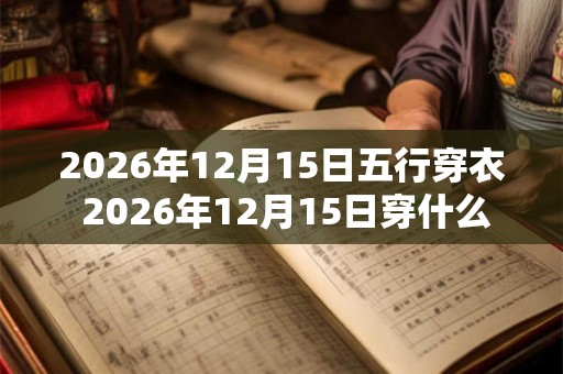 2026年12月15日五行穿衣 2026年12月15日穿什么颜色的衣服