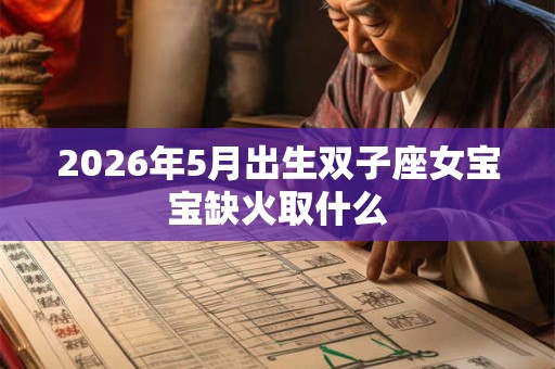 2026年5月出生双子座女宝宝缺火取什么