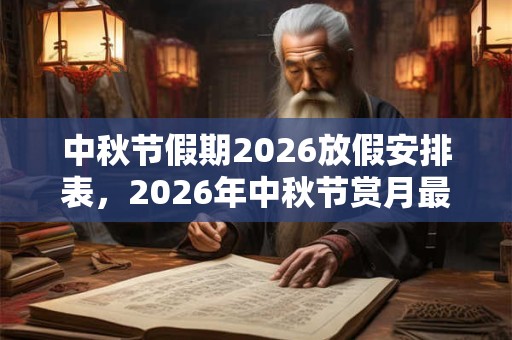 中秋节假期2026放假安排表，2026年中秋节赏月最佳时间