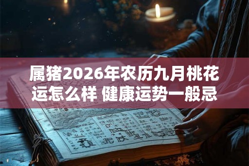 属猪2026年农历九月桃花运怎么样 健康运势一般忌辛辣
