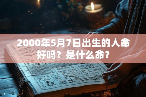 2000年5月7日出生的人命好吗？是什么命？