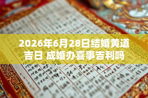 2026年6月28日结婚黄道吉日 成婚办喜事吉利吗 2026年6月28日结婚黄道吉日 成婚办喜事吉利吗