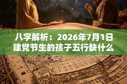 八字解析：2026年7月1日建党节生的孩子五行缺什么 什么命