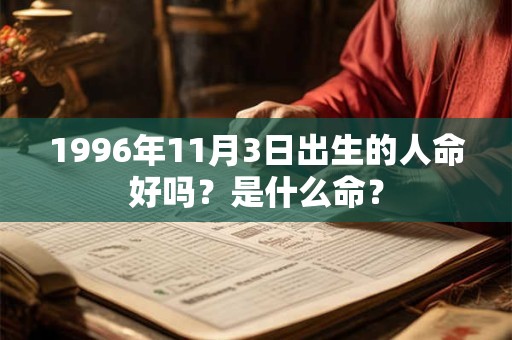 1996年11月3日出生的人命好吗？是什么命？
