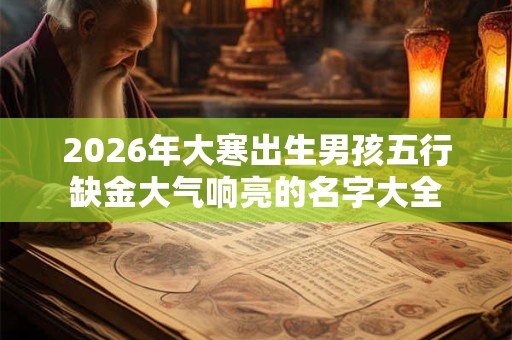 2026年大寒出生男孩五行缺金大气响亮的名字大全