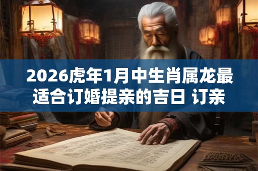 2026虎年1月中生肖属龙最适合订婚提亲的吉日 订亲注意事项
