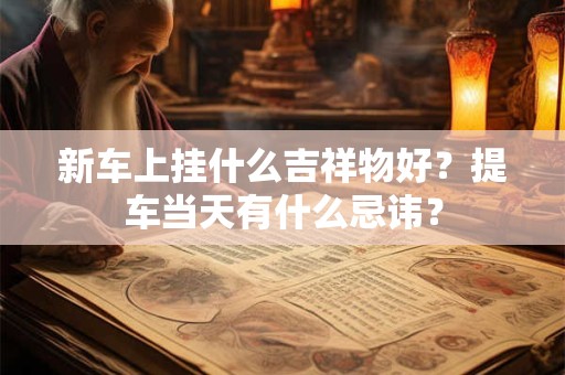 新车上挂什么吉祥物好？提车当天有什么忌讳？