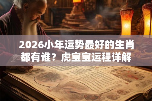 2026小年运势最好的生肖都有谁？虎宝宝运程详解
