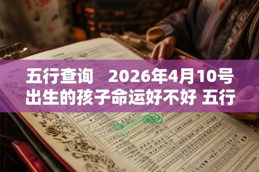 五行查询 2026年4月10号出生的孩子命运好不好 五行属什么 五行查询 2026年4月10号出生的孩子命运好不好 五行属什么