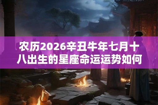 农历2026辛丑牛年七月十八出生的星座命运运势如何？