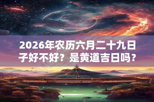 2026年农历六月二十九日子好不好？是黄道吉日吗？