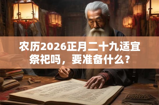 农历2026正月二十九适宜祭祀吗，要准备什么？