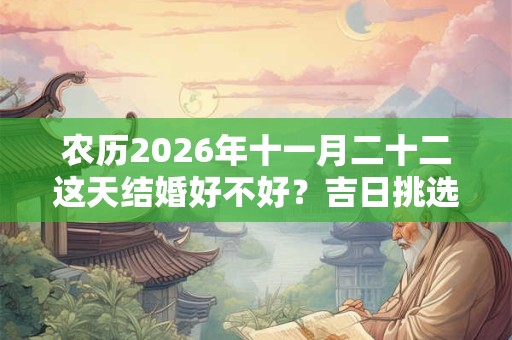 农历2026年十一月二十二这天结婚好不好？吉日挑选看八字
