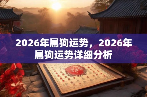 2026年属狗运势，2026年属狗运势详细分析