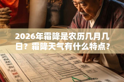 2026年霜降是农历几月几日？霜降天气有什么特点？