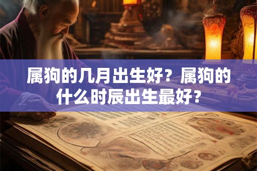 属狗的几月出生好？属狗的什么时辰出生最好？