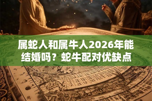 属蛇人和属牛人2026年能结婚吗?蛇牛配对优缺点 属蛇人和属牛人2026年能结婚吗?蛇牛配对优缺点