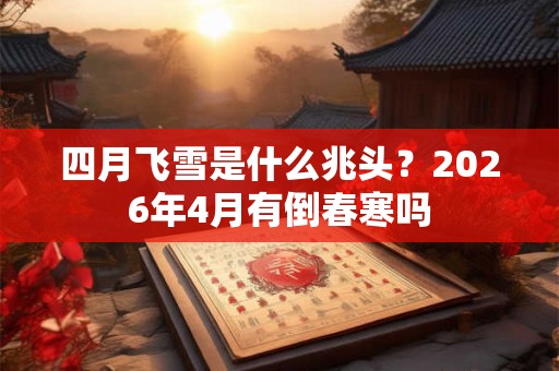 四月飞雪是什么兆头？2026年4月有倒春寒吗