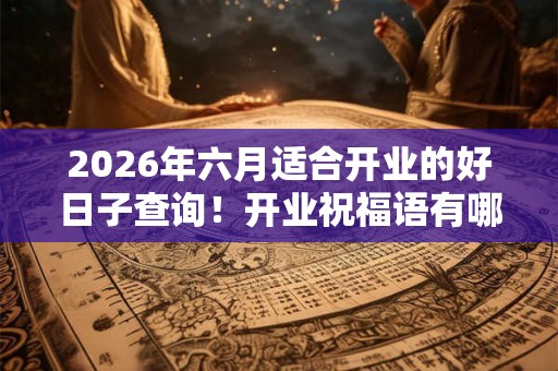 2026年六月适合开业的好日子查询！开业祝福语有哪些？