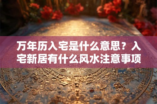 万年历入宅是什么意思？入宅新居有什么风水注意事项