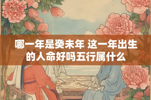 哪一年是癸未年 这一年出生的人命好吗五行属什么
