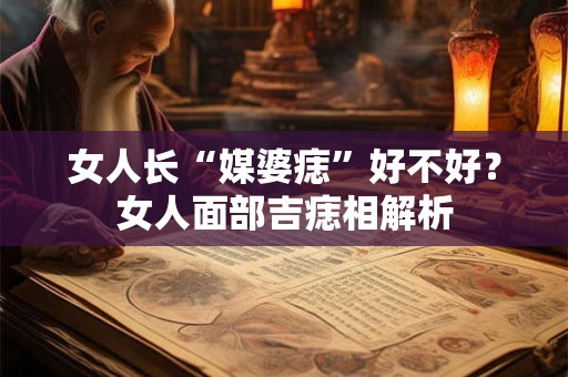 女人长“媒婆痣”好不好？女人面部吉痣相解析