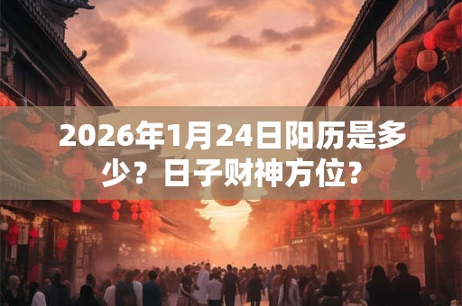 2026年1月24日阳历是多少?日子财神方位? 2026年1月24日阳历是多少?日子财神方位?