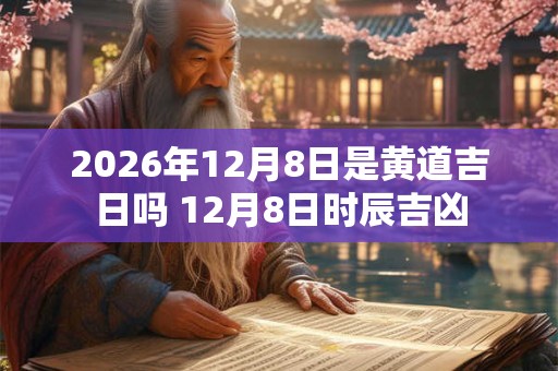 2026年12月8日是黄道吉日吗 12月8日时辰吉凶 2026年12月8日是黄道吉日吗 12月8日时辰吉凶