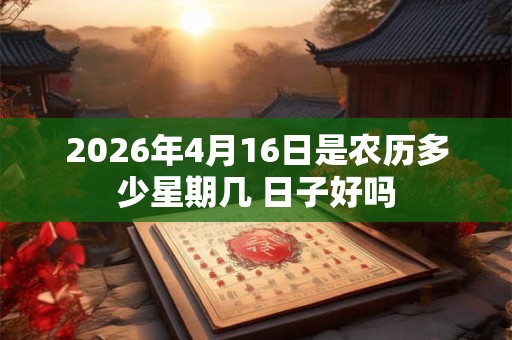 2026年4月16日是农历多少星期几 日子好吗 2026年4月16日是农历多少星期几 日子好吗
