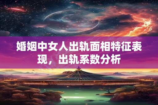 婚姻中女人出轨面相特征表现,出轨系数分析 婚姻中女人出轨面相特征表现,出轨系数分析