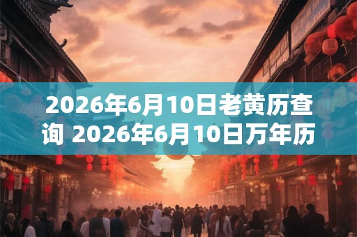 2026年6月10日老黄历查询 2026年6月10日万年历黄道吉日