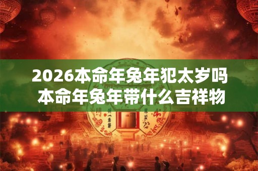 2026本命年兔年犯太岁吗 本命年兔年带什么吉祥物
