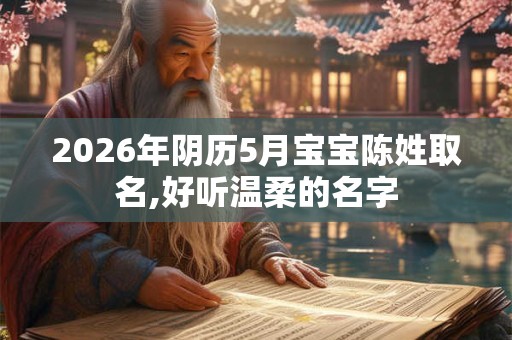2026年阴历5月宝宝陈姓取名,好听温柔的名字 2026年阴历5月宝宝陈姓取名,好听温柔的名字