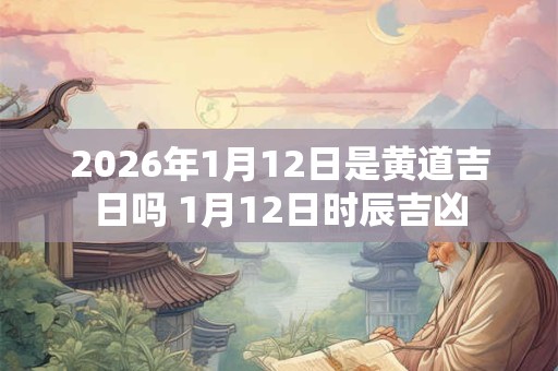 2026年1月12日是黄道吉日吗 1月12日时辰吉凶