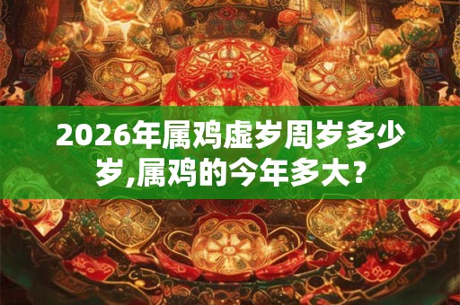 2026年属鸡虚岁周岁多少岁,属鸡的今年多大？
