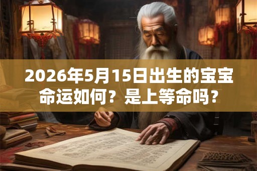 2026年5月15日出生的宝宝命运如何？是上等命吗？