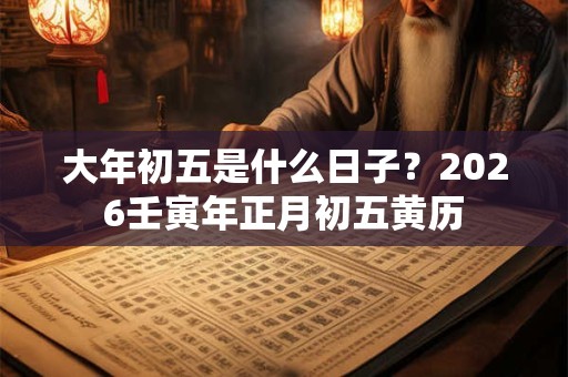 大年初五是什么日子？2026壬寅年正月初五黄历