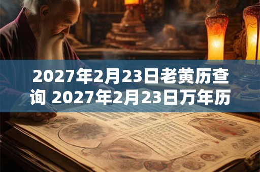 2027年2月23日老黄历查询 2027年2月23日万年历黄道吉日