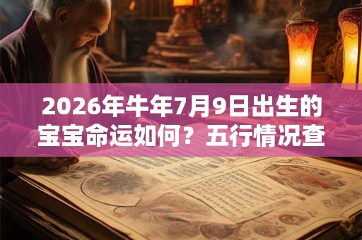 2026年牛年7月9日出生的宝宝命运如何?五行情况查询 2026年牛年7月9日出生的宝宝命运如何?五行情况查询