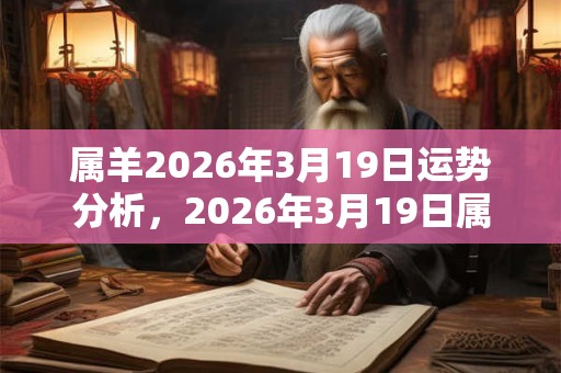 属羊2026年3月19日运势分析，2026年3月19日属羊人运势