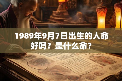 1989年9月7日出生的人命好吗？是什么命？