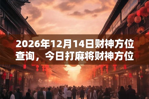 2026年12月14日财神方位查询，今日打麻将财神方位一览表