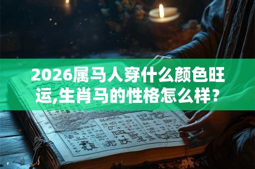 2026属马人穿什么颜色旺运,生肖马的性格怎么样？