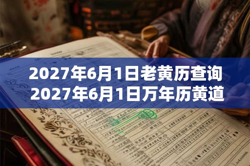 2027年6月1日老黄历查询 2027年6月1日万年历黄道吉日