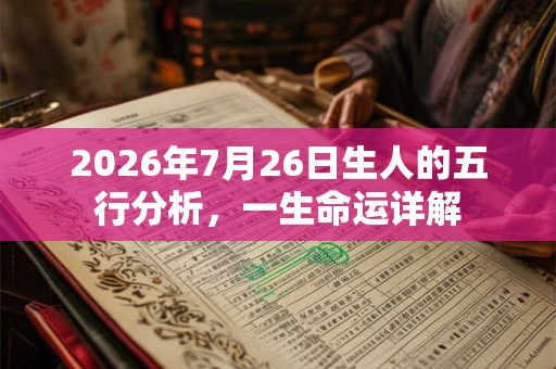 2026年7月26日生人的五行分析，一生命运详解