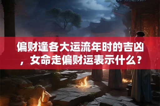 偏财逢各大运流年时的吉凶,女命走偏财运表示什么? 偏财逢各大运流年时的吉凶,女命走偏财运表示什么?